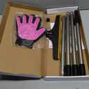 B-Land Carpet Rake for Pet Hair Removal, Reusable Pet Hair Remover with 60 Adjustable Long Handle, Carpet Scraper Dog Cat Hair Remover Tool for Rugs, Mats