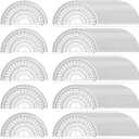 Nicunom 100 Pack Plastic Protractor 180 Degree Math Protractors Geometry Student Protractor, 4 Inches, Clear