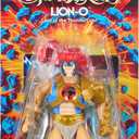 Masters of the Universe Origins & Thundercats Action Figure Lion-O, 1980s Crossover Toy, 5.5 Inch Posable, Removable Armor, Accessory & Collector Card