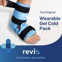 REVIX Ankle Ice Pack Wrap for Foot Pain Relief and Feet Injuries, Reusable Gel Ice Cold Packs for Achilles Tendonitis, Plantar Fasciitis, Sprained Ankles and Heels