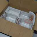 Encheng 50oz Glass Jars with Clamp Lids, Set of 4, 1500ml Square Wide Mouth Mason Jars with Airtight Lids, Large Glass Storage Container with Clip Lids for Kitchen, Flour, Pasta, Beans