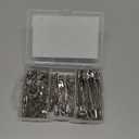 XKDOUS Safety Pins - 150 Pcs Assorted Sizes Silver Pins Bulk - Small & Large Heavy Duty for Clothes, Sewing, Craft (Sliver)