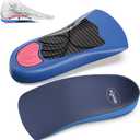 Plantar Fasciitis Heel Inserts Insoles - Welnove Arch Support Anti-Slip Cushions for Foot Heel Pain Relief, Heel Cups Orthotic for Flat Feet, Heel Spur and Achilles Tendinitis, Womens 6-10 (Blue)