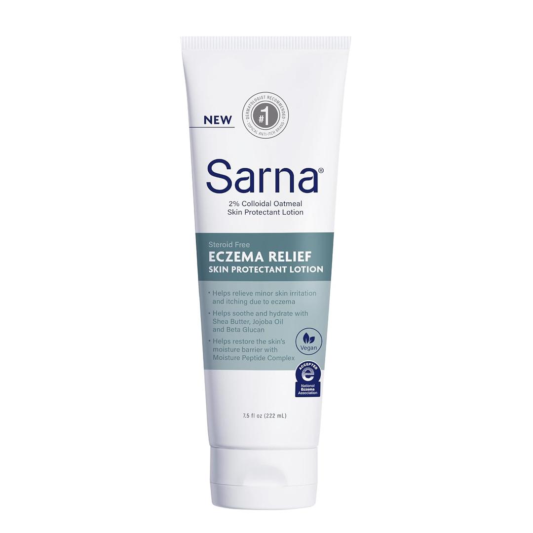 Sarna Eczema Relief Skin Protectant Lotion, with 2% Colloidal Oatmeal, Temporarily Protects and Helps Relieve Minor Skin Irritation and Itching Due to Eczema and Rashes, Steroid-Free, 7.5oz