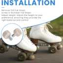 122907 Toe Stops - Natural Rubber Roller Skate Toe Stoppers - Long Stem Length of 30mm