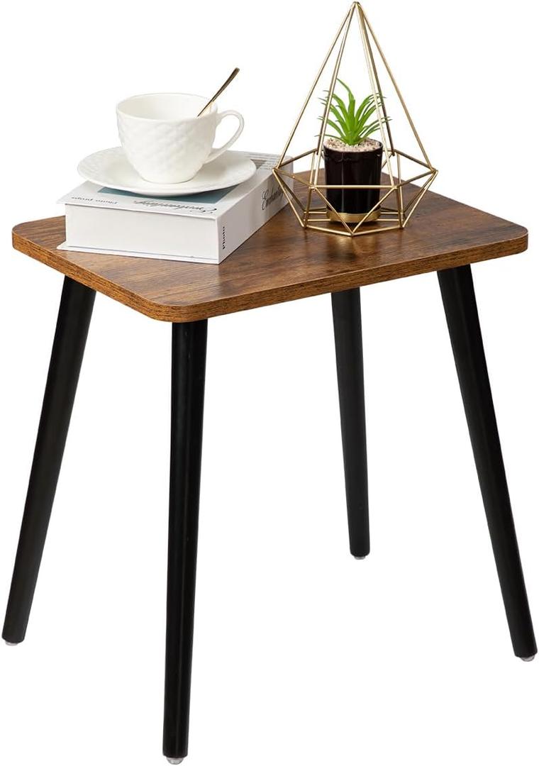FORAOFUR Side Table, Rectangular Wooden Small End Table, Small Accent Table for Living Room, Bedroom and Balcony, Modern Side Tables for Spaces Home Decor, Easy Assembly