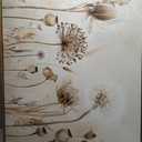 Framed Vintage Neutral Rustic Botanical Floral Dandelion Wall Art, 24x36 In 4.4/5
