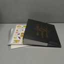 COFICE Recipe Binder  8.5x11 3 Ring Blank Family Recipe Book Binder Kit to Write in Your Own Recipes with PU Faux Leather Cover and Plastic Sleeves (Black)