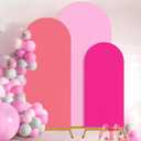 3 Pcs Wedding Arch Backdrop Cover 4/5/6ft Spandex Arch Backdrop Stand Cover Fitted for Round Top Chiara for Wedding Birthday Party Ceremony Decoration(Vivid Color)