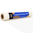TapeManBlue Carpet Protection Film, 24 inch x 500 feet, Made in The USA, Strong and Durable Plastic Carpet Protector with Easy Unwind and Clean Removal, Clear Self-Adhesive Surface Protective Film
