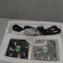 5 Inch Solar Powered Fan, Solar Exhaust Intake Fan Kit, IPX7 Waterproof Dual Fans with 13Ft On/Off Switch Cable, Cooling Ventilation for Greenhouse, Chicken Coop, Shed, Dog House, Outside