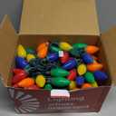 Brightown C9 LED Christmas String Lights, 66ft Multi-Color Outdoor Light String with 100 Smooth Opaque Bulbs, Plug-in Vintage Roofline Lights String for Outside Patio Christmas Holiday Decor