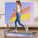 Walking Pad with 12% Incline/Adjustable Height Handle Bar, Upgraded 3.5HP Walking Pad with Handle Bar, 4 in 1 Foldable Treadmill with Incline, Electric Portable Treadmills for Home 350LBS, LED Display