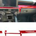 Dashboard Cover For Toyota Tacoma 2024 2025 2026 8&14Inch Display Interior Accessories Center Consoles ABS Frame Decor (Dark Red, Dashboard Cover)