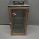 15 Inch Wooden Candle Hurricane Lantern, For Table Top, Mantle, Wall Hanging, or Garden Display, Indoor & Outdoor Use