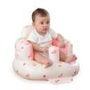 AGITVPS Upgrade Inflatable Baby Seat with Tray for Babies 3-36 Months, Built in Air Pump Bumbo Seat with Tray, Baby Chair Sit Me up Floor Seat for Baby, Learning to Sit&Feeding (Pillar-Love Bunny)