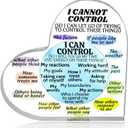 Ewong Things I Can Control Mental Health Decor, Acrylic Heart Sign for Therapist Office, School Counselor, Psychologist Room Art Decoration, Therapy Desk Plaque for Bedroom Classroom (Blue)