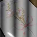 AUUAUU 3-Piece Framed Watercolor Floral Wall Art Canvas Print Set, 12x16 Inch Botanical Aesthetic Wall Decor Pastel Pink Ribbon Flower Posters & Prints for Girls Bedroom Nursery Living Room Kitchen