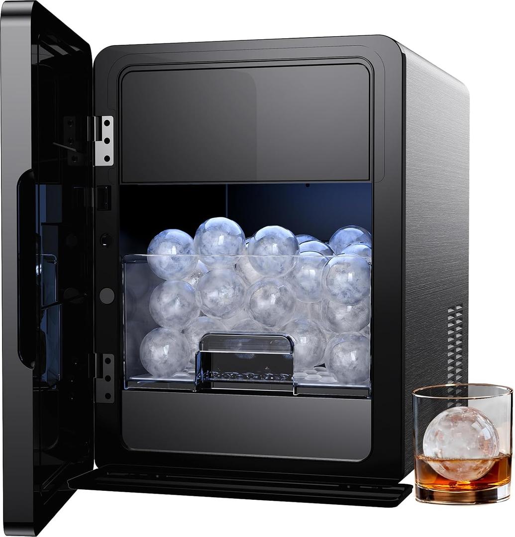 Silonn 2″ Sphere Ice Maker, Clear Ice Ball Maker with Slow-Melting, 4 pcs in 35 Mins, 144 pcs/Day, Crystal Sphere & Rapid Sphere Technology, Self-Cleaning Ice Maker Countertop Ideal for Whiskey