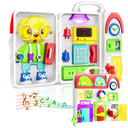 Montessori Toys for 1 Year Old Boy Girl, Bilingual Learning Educational Toys for 1-2 Year Old, 1st Birthday Boy Gifts for Girl, Fine Motor Development for Baby 12-18 Months