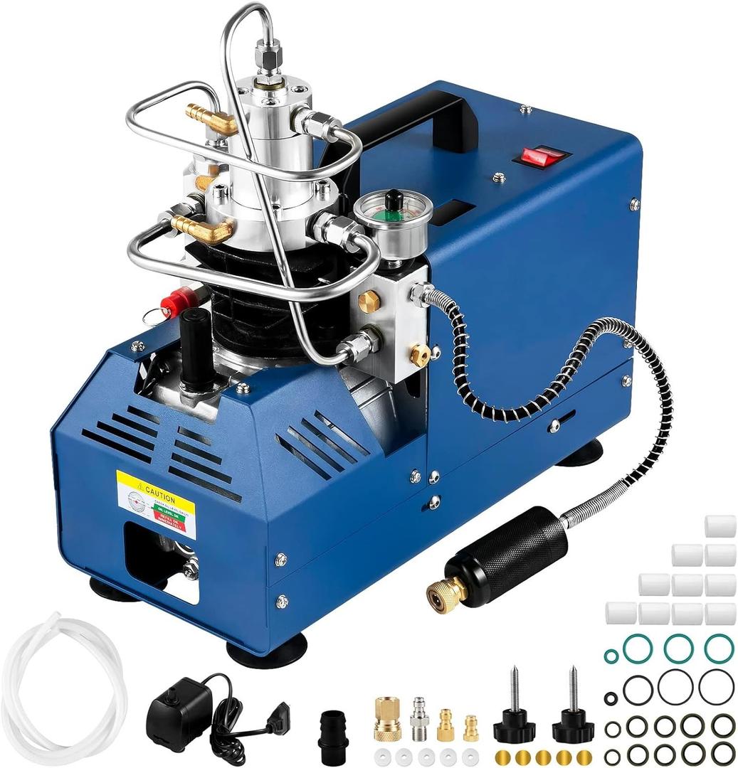 KIRANDY High Pressure Air Compressor Pump, 1800W 110V 4500PSI/300BAR/30MPA Automatic Stop Compressor (-US)