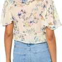Steve Madden Women's Brighton Top (Large, Cream)
