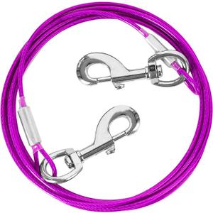 Tie Out Cable for Dogs,7FT Dog Leads,Heavy Duty Tie,Durable Dog Runner Tether Line for Outdoor,Yard