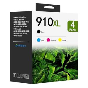 910XL Ink Cartridges Combo Pack (4-Pack, Black/Cyan/Magenta/Yellow) Replacement for HP 910XL 910 Ink Cartridges with OfficeJet 8010 8015 8018 Pro 8020 8025 8028 8030 8035 8025e 8028e Printer CYAN LEAKING