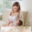 Paruu Hands Free Breast Pump P16, Wearable Breast Pump Electirc Portable with 4 Modes & 12 Levels, Max 309mmHg Strong Suction 19/21/24mm Flange Inserts Wearable Breastfeeding Pump, 2 PackNude