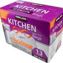 Kirkland Signature Drawstring Kitchen Trash Bags - 13 Gallon, 200 Count (PacK of 3)