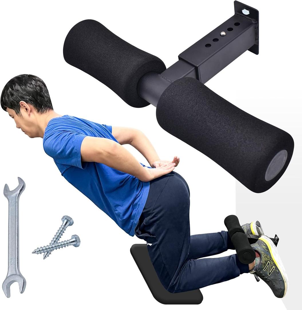 Wall Mounted Nordic Hamstring Curl - LAT Pulldown Machines and Sit Up Exercises -Versatile Workout Tool for Nordic Curls Spanish Squats Core Twists,Enhance Your Core Strength and Leg Curls