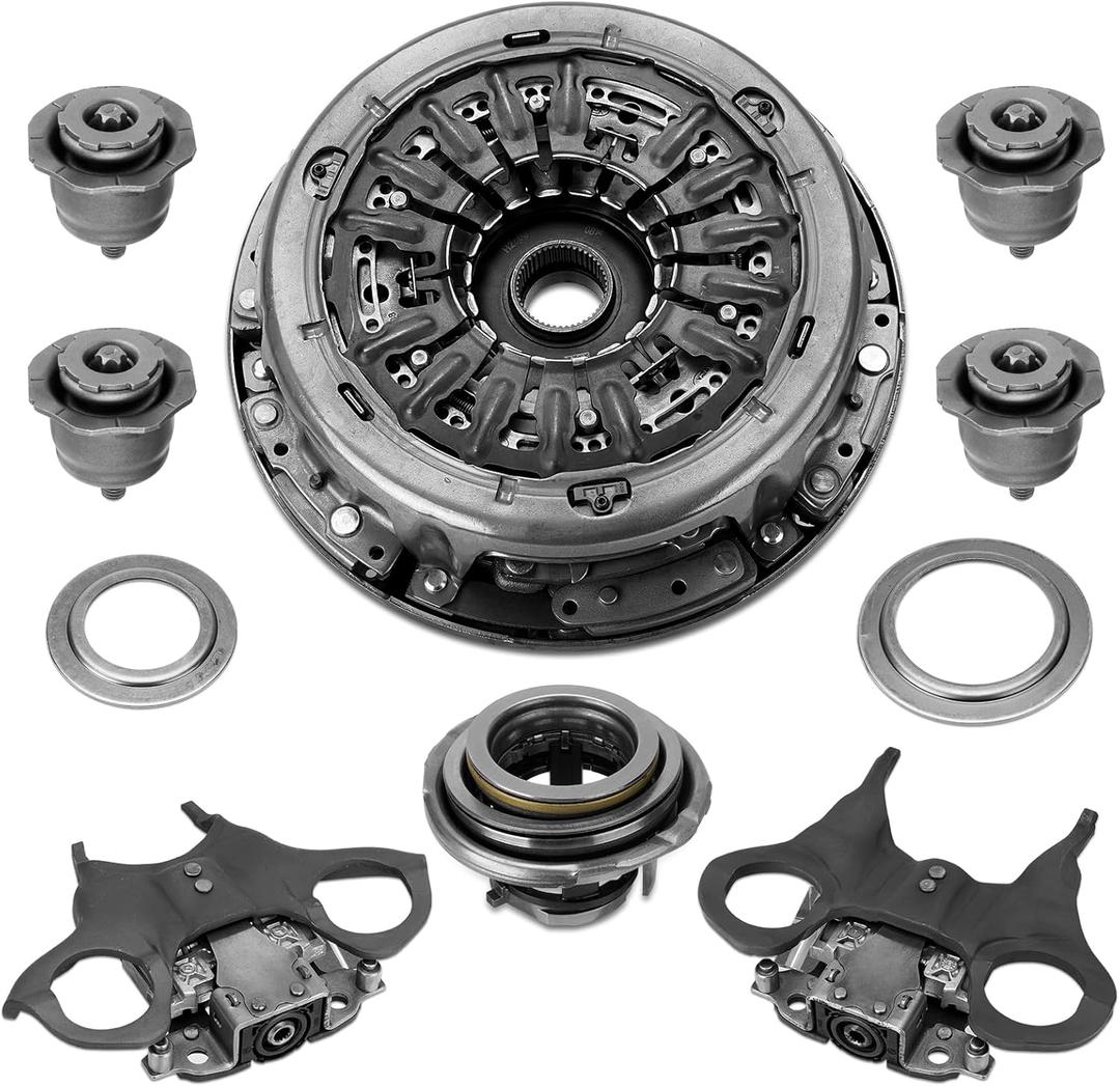6DCT250 DPS6 Auto Transmission Clutch Kit with Clutch Release Fork & Bearing Compatible with Ford Focus Fiesta 2011-2019 B-Max 2012-2019 Ecosport 2013-2019 Replace# 602000800 Clutch Fork Kit