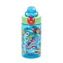 Zak Designs Barbie Sage Water Bottle For School or Travel, 16oz Durable Plastic Water Bottle With Straw, Handle, and Leak-Proof, Pop-Up Spout Cover (Barbie)