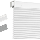 Allesin Zen No Drill Blinds for Windows Blackout Cordless Cellular Shades Honeycomb Blinds Pull Down, Free Stop Easy Install for Home and Office, Light Filtering, White, 35" W x 58" H