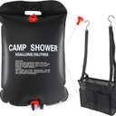 Solar Camping Shower Bag 1/2set and1+ Set 5 Gallon Portable Camping Showers Bag with Adjustable Switch Removable Nozzle for Camping Hiking Beach Swimming Outdoor Activities