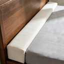 59x8x4 Inch Headboard Gap Filler with Foam Space Filler Between Bed and Wall Bolster Pillow Bed Gap Filler, Beige