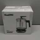 Electric Kettle, 1.5L Borosilicate Glass Hot Water Kettle Electric & Tea Kettle for Coffee or Tea, BPA Free, Auto Shut-Off, Stainless Steel, White, 1200w