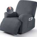 Timeles Recliner Covers Recliner Chair Covers Reclining Couch Covers Sofa Slipcovers Stretch Soft Washable (Single-Seater, Gray) (Grey)