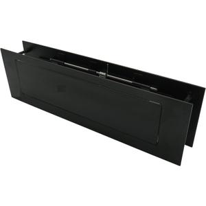 Black Mail Slot Stainless Steel 13 x 4 inches for Almost Any Door (Slot Size 9,8 x 2 inches) | Set with Front and Rear Piece and Screws | Easy Installation and Long Lasting | Stainless Steel