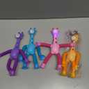 LED Giraffe Pop Tubes 4 Pack , Suction Cup Sensory Fidget Toys for Toddlers, Stress Relief & Travel Toys, Party Favors Classroom Prizes for Kids 3-5