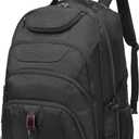 Boavan Wheeled Backpack,18.4 inch Water Resistant Rolling Backpack,Carry on Luggage Business Bag, Overnight College Computer Backpacks Trolley Suitcase for Men Women Adults to TravelBlack