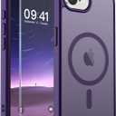 SUPFINE Magnetic for iPhone 17e Case/iPhone 16e Case 2025 (Compatible with MagSafe)(Military Grade Drop Protection) Slim Translucent Matte Shockproof with Anti-Fingerprint Phone Case,Dark Purple
