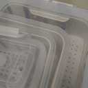 Fruit Containers for Fridge Keep Fresh, 5-Pack Food Storage Containers with Lids, Meal Prep Containers, Fridge Storage with Removable Colander, Microwave & Dishwasher Safe (Cream)