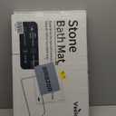 Stone Bath Mat Diatomaceous Earth Shower Mat Non-Slip Super Absorbent Diatomite Stone Bath Mats for Bathroom Floor Quick Drying Natural Easy to Clean(23.6''15.4" White)