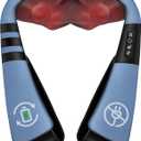Cordless Neck and Shoulder Massager with Heat, Shiatsu Neck & Back Massager for Pain Relief Deep Tissue, Electric Massagers with Rechargeable Battery, Gift for Mom, Dad, Men, Women-Navy Blue