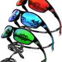 Polarized Sports Sunglasses for Men, UV400 Protection Lightweight Wrap Around Sun Glasses for Cycling Fishing Driving