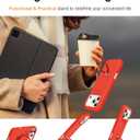 ZHK Liquid Silicone Designed for iPhone 17 Pro Case with Magnet Stand, [Precise Camera Lens Protection][Mil-Grade Drop Shockproof][Soft Anti-Scratch Microfiber Lining] Slim Fit Cover, Red