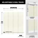 Lazblinds Adjustable Blackout Vertical Blinds for Sliding Doors, Extendable Track (45 3/4'' - 82 5/8'' W), Trimmable Panels Up to 96” H for Room Divider & Patio Door, Cream Light Filtering, 82.63 inches x 96 inches