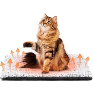 Self Warming Cat Bed 24 x 18 in - Dogs Cat Beds for Indoor Outdoor, Machine Washable, 3cm/1.18in Thickened Pet Heating Pad for Cats & Dogs, Double Side Premium Soft
