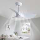 IBalody Small Ceiling Fan No Light Indoor/ Outdoor Quiet 30in Ceiling Fan Without Light Remote Control 6-Speed Ceiling Fans 3 Blades For Patios Living Room Bedroom, White